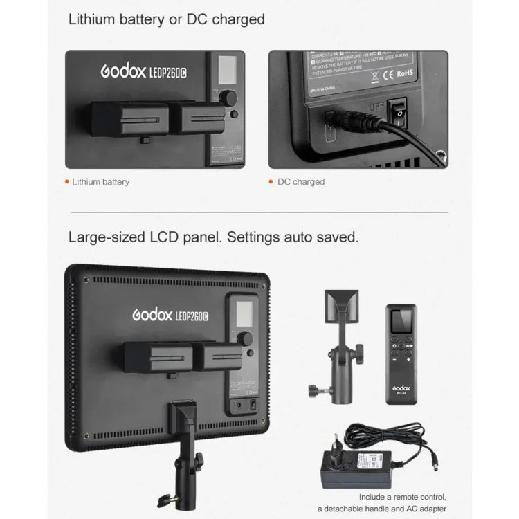 Godox LEDP260C LED Video Shoot Light, LEDP260C