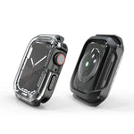 Transparent Two-color Armor Case, For Apple Watch Series 9 / 8 / 7 45mm, For Apple Watch Series 9 / 8 / 7 41mm, For Apple Watch Series 6 & SE & 5 & 4 44mm, For Apple Watch Series 6 & SE & 5 & 4 40mm