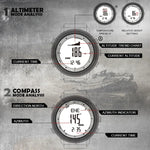 NORTH EDGE APACHE-46 Outdoor Waterproof Men Multifunction Digital Smart Sports Watch, Nylon Strap