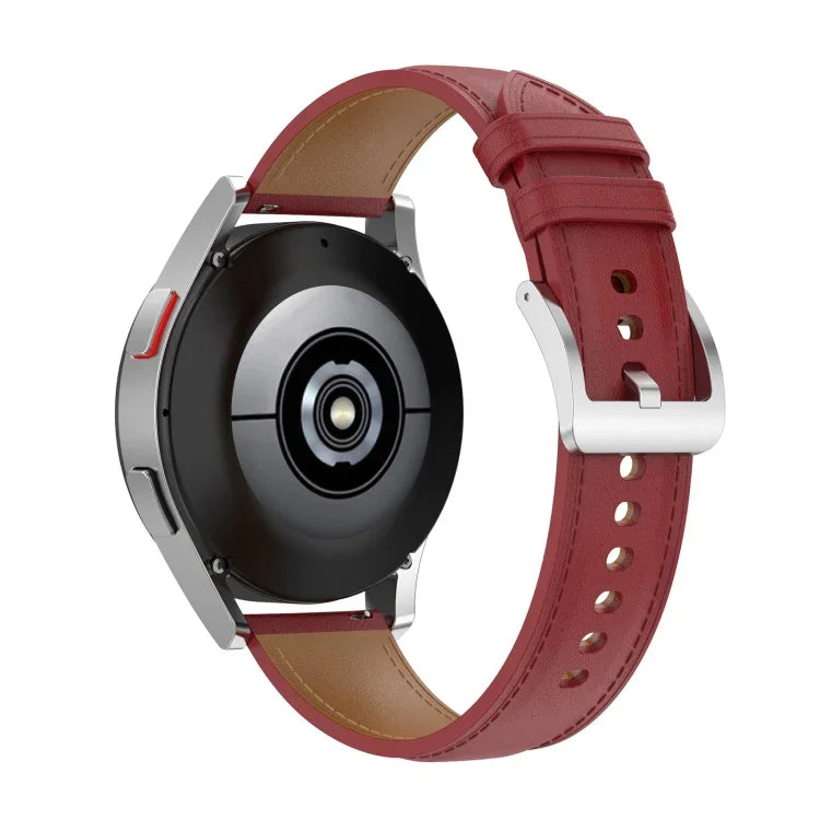 20mm Genuine Leather Watch Strap for Samsung Galaxy Watch4/Watch3 41mm/Active2/Huawei/Gaming Watch etc.