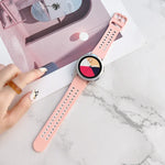 Double Buckles Two-color Silicone Watchband, For Samsung Galaxy Watch4 40mm, For Samsung Galaxy Watch4 44mm