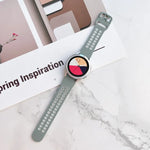 Double Buckles Two-color Silicone Watchband, For Samsung Galaxy Watch4 40mm, For Samsung Galaxy Watch4 44mm