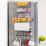 Multi-layer Fridge Storage Rack Side Shelf Sidewall Holder Multi-function Kitchen Organizer Household, Multifunctional Rack, Sun Flower Rack