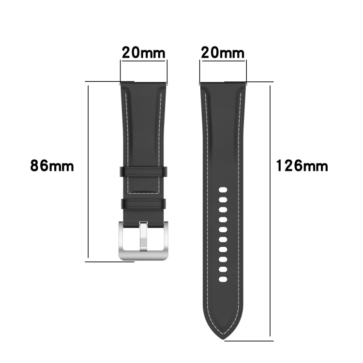 20mm Universal Genuine Leather Watchband