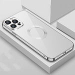 9D Electroplated Edge Len Film Clear PC + TPU Shockproof Case, For iPhone 13 Pro Max