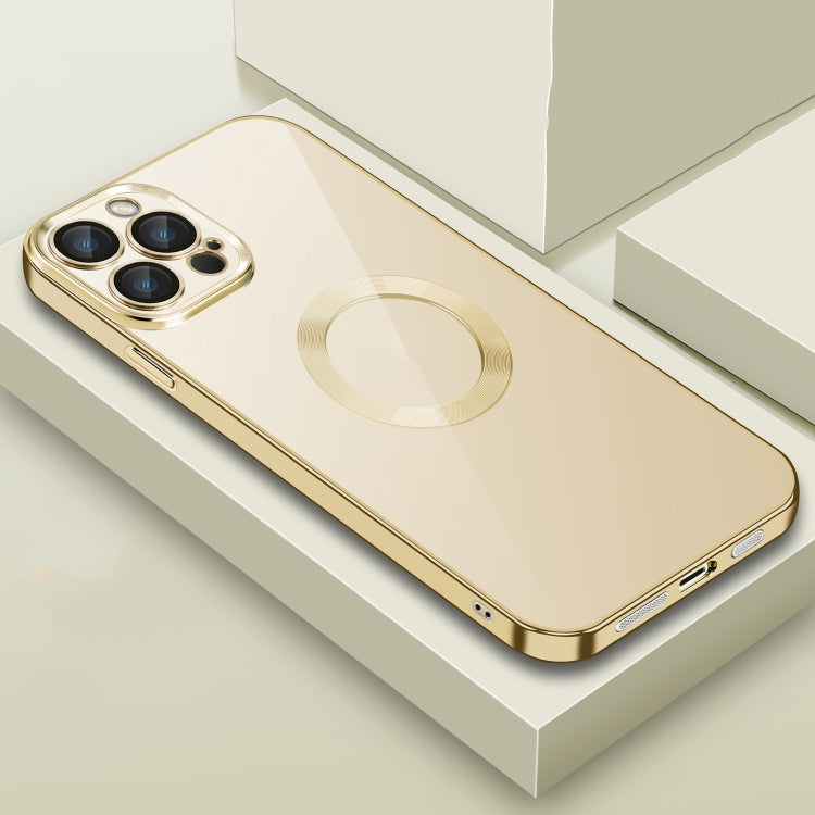 9D Electroplated Edge Len Film Clear PC + TPU Shockproof Case, For iPhone 13 Pro Max