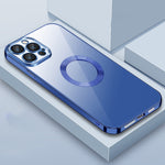 9D Electroplated Edge Len Film Clear PC + TPU Shockproof Case, For iPhone 13 Pro Max