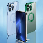 9D Electroplated Edge Len Film Clear PC + TPU Shockproof Case, For iPhone 13 Pro Max
