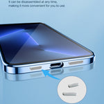 9D Electroplated Edge Len Film Clear PC + TPU Shockproof Case, For iPhone 13 Pro Max