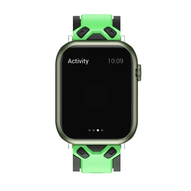 Two-Color Silicone Watchband For Apple Watch Series, 7 41mm / 6&SE&5&4 40mm / 3&2&1 38mm, 7 45mm / 6&SE&5&4 44mm / 3&2&1 42mm