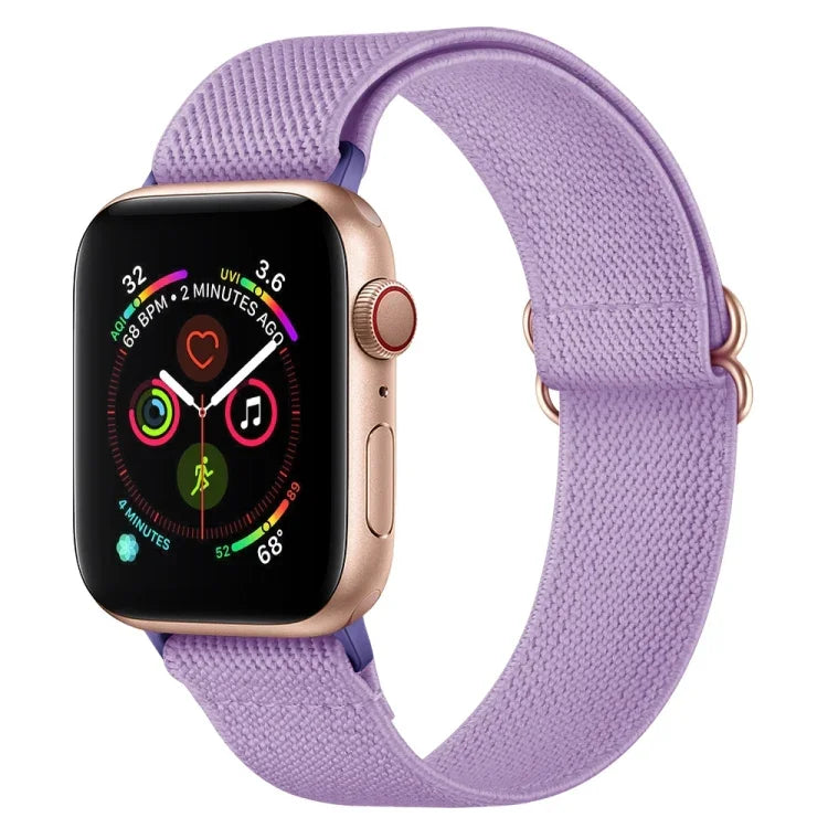 Polyester Nylon Watchband For Apple Watch Series, 7 41mm / 6&SE&5&4 40mm / 3&2&1 38mm, 7 45mm / 6&SE&5&4 44mm / 3&2&1 42mm