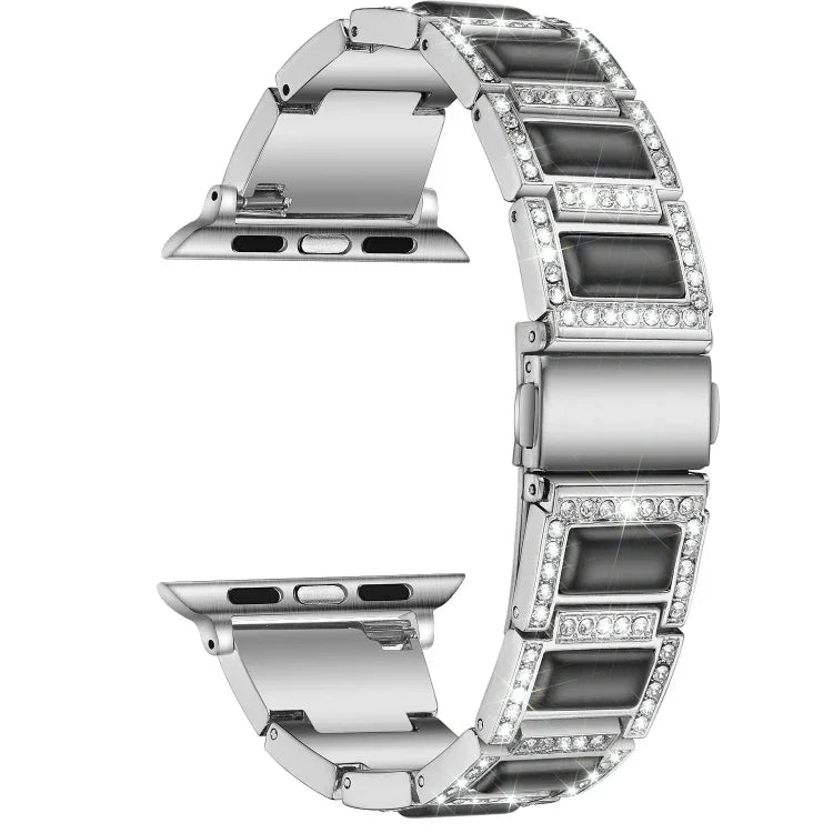 22mm Metal Opal Watchband For Apple Watch Series, 7 41mm / 6&SE&5&4 40mm / 3&2&1 38mm, 7 45mm / 6&SE&5&4 44mm / 3&2&1 42mm