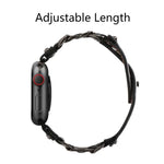 Genuine Leather Male Style Watchband For Apple Watch Series, 7 41mm / 6&SE&5&4 40mm / 3&2&1 38mm, 7 45mm / 6&SE&5&4 44mm / 3&2&1 42mm
