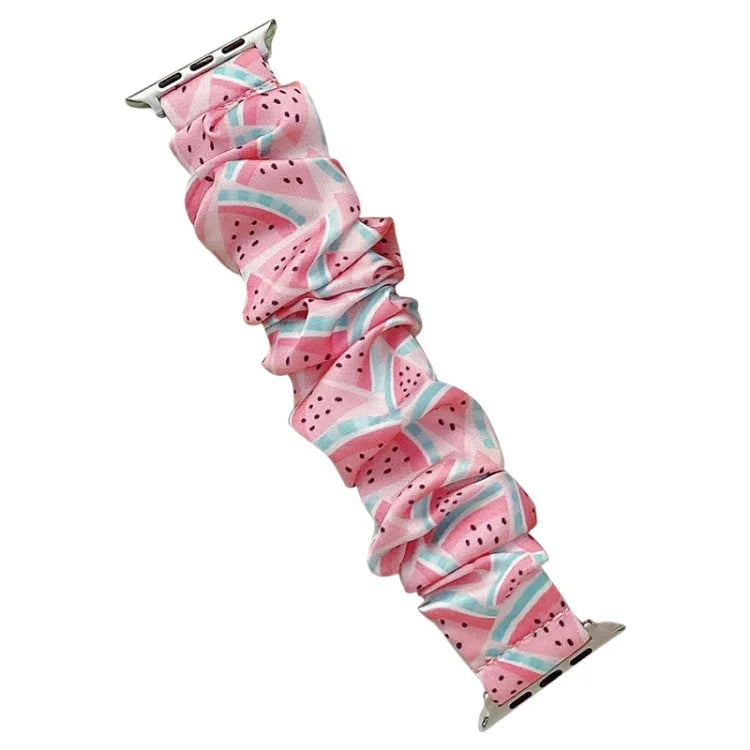 Single Loop Elasticity Cloth Fruit Watchband For Apple Watch Series, 7 41mm / 6&SE&5&4 40mm / 3&2&1 38mm, 7 45mm / 6&SE&5&4 44mm / 3&2&1 42mm
