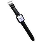Glossy Leather Watchband For Apple Watch Series, 7 41mm / 6&SE&5&4 40mm / 3&2&1 38mm, 7 45mm / 6&SE&5&4 44mm / 3&2&1 42mm