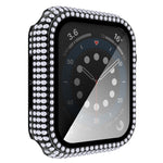 Diamond PC + Tempered Glass Watch Case For Apple Watch Series, 6&SE&5&4 40mm, 6&SE&5&4 44mm