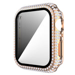 Diamond PC + Tempered Glass Watch Case For Apple Watch Series, 6&SE&5&4 40mm, 6&SE&5&4 44mm