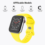 Butterfly Buckle Silicone Watchband, Size: S For Apple Watch Series, 7 41mm / 6&SE&5&4 40mm / 3&2&1 38mm