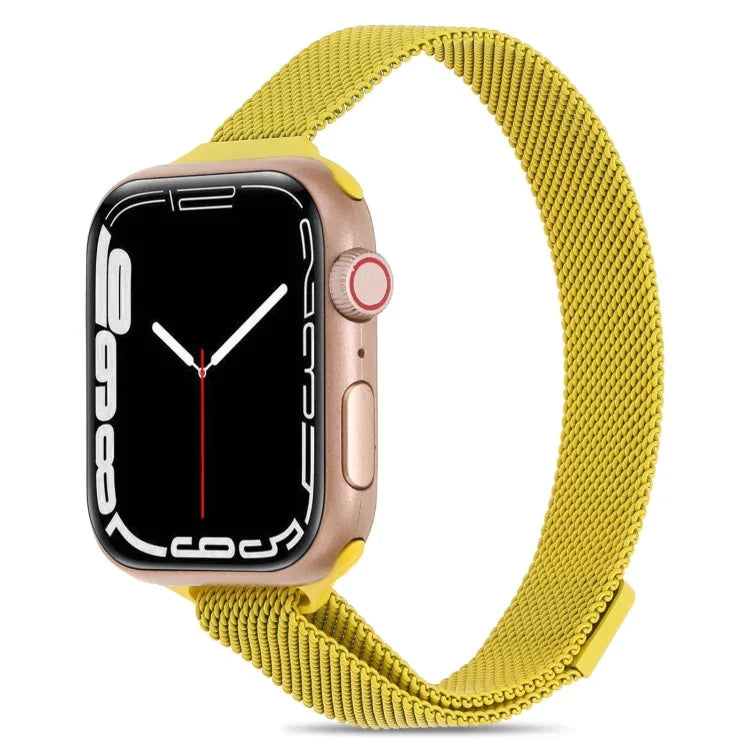 Milanese Small Waist Watchband For Apple Watch Series, 7 41mm / 6&SE&5&4 40mm / 3&2&1 38mm, 7 45mm / 6&SE&5&4 44mm / 3&2&1 42mm