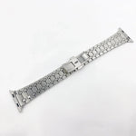 Oak Three Strains Metal Watchband For Apple Watch Series, 7 41mm / 6&SE&5&4 40mm / 3&2&1 38mm, 7 45mm / 6&SE&5&4 44mm / 3&2&1 42mm