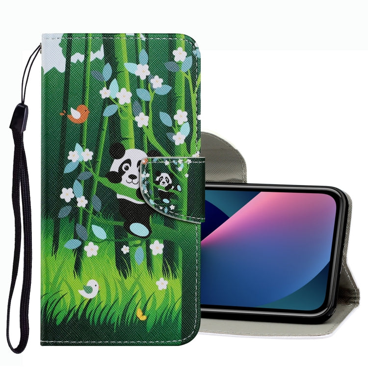 Coloured Drawing Pattern Leather Phone Case, For iPhone 13 mini, For iPhone 13, For iPhone 13 Pro