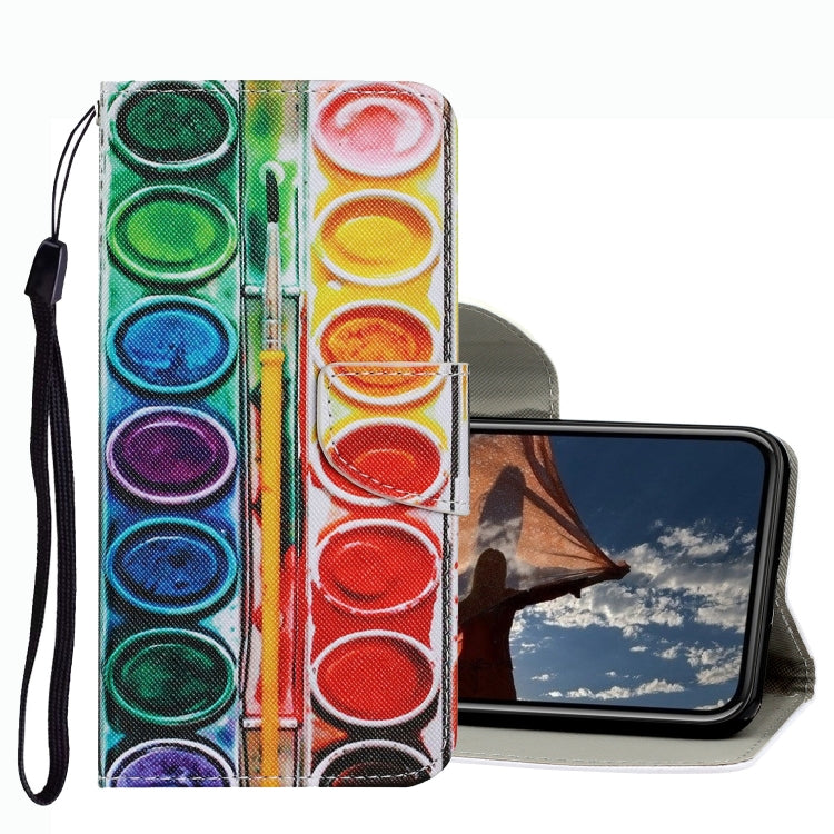 Coloured Drawing Pattern Leather Phone Case, For iPhone 13 mini, For iPhone 13, For iPhone 13 Pro