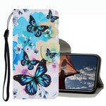 Coloured Drawing Pattern Leather Phone Case, For iPhone 13 mini, For iPhone 13, For iPhone 13 Pro