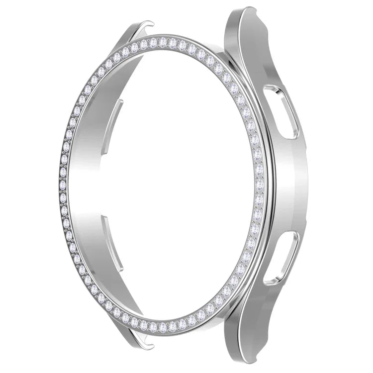 Single Row Diamond Hollowed PC Watch Case, For Samsung Galaxy Watch4 44mm