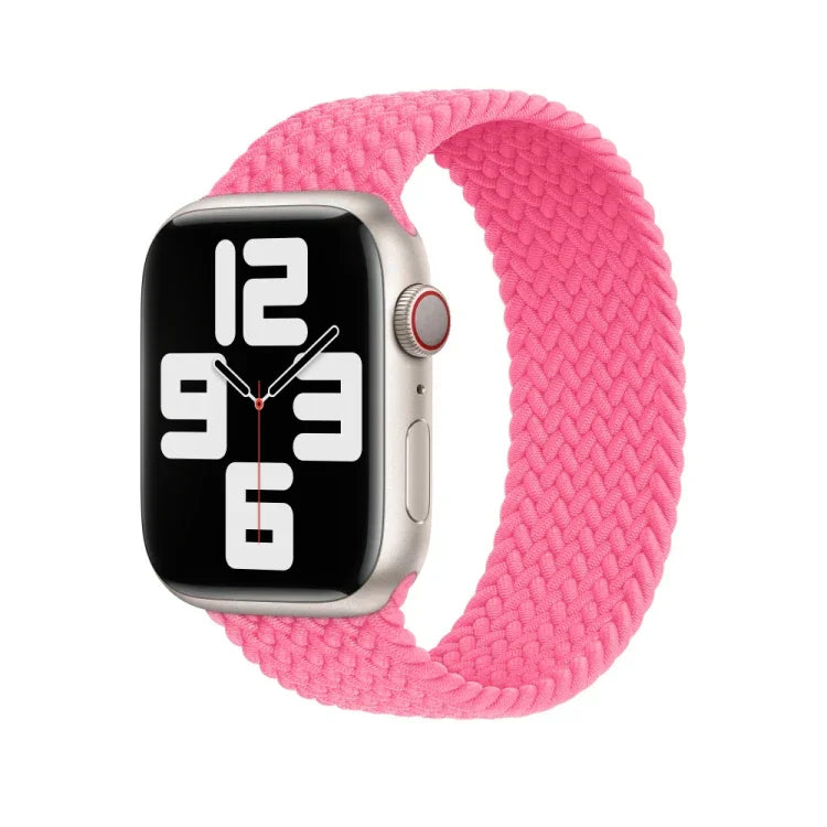 Nylon Braided Watch Band For Apple Watch Series 7 41mm / 6&SE&5&4 40mm / 3&2&1 38mm, 130mm, 145mm, 155mm
