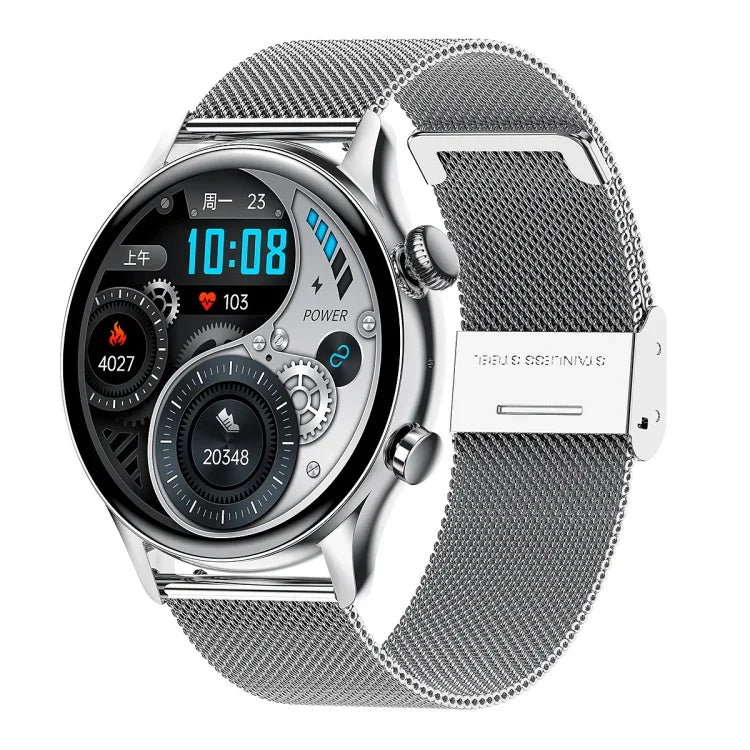 HK8Pro 1.36 inch AMOLED Screen Steel Strap Smart Watch, Support NFC Function / Blood Oxygen Monitoring, Steel Strap(Black), Steel Strap(Gold), Steel Strap(Silver)