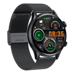 HK8Pro 1.36 inch AMOLED Screen Steel Strap Smart Watch, Support NFC Function / Blood Oxygen Monitoring, Steel Strap(Black), Steel Strap(Gold), Steel Strap(Silver)