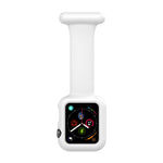 Silicone Nurse Brooch Watch Band Case For Apple Watch Series, 7 41mm / 6&SE&5&4 40mm / 3&2&1 38mm, 7 45mm / 6&SE&5&4 44mm / 3&2&1 42mm