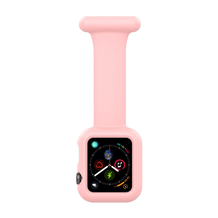 Silicone Nurse Brooch Watch Band Case For Apple Watch Series, 7 41mm / 6&SE&5&4 40mm / 3&2&1 38mm, 7 45mm / 6&SE&5&4 44mm / 3&2&1 42mm