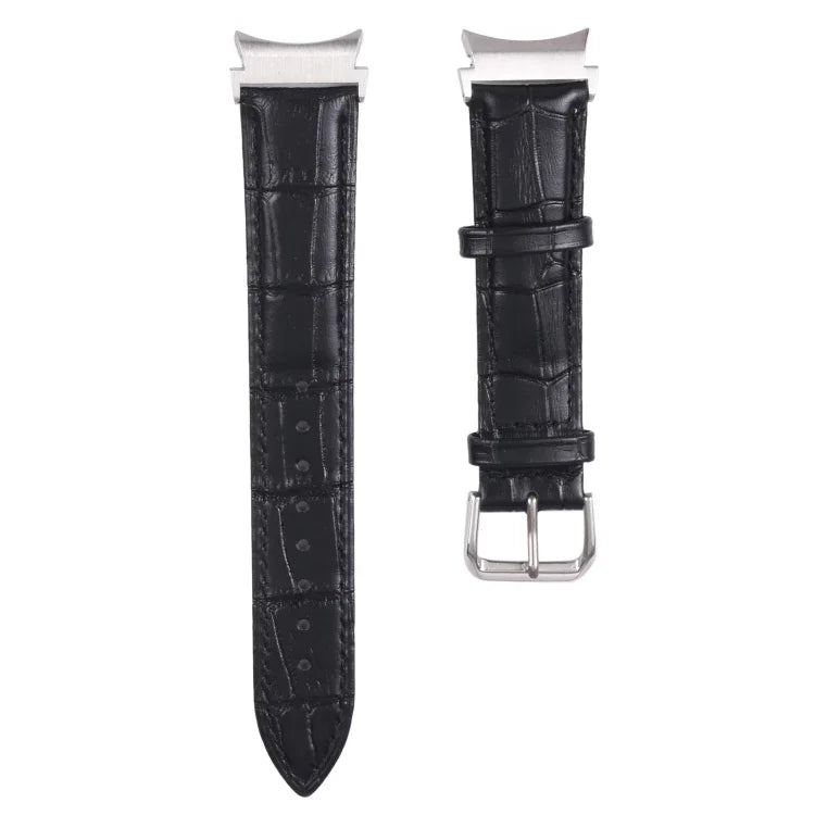 Slub Texture Leather Watch Band, For Samsung Galaxy Watch4 40mm/44mm