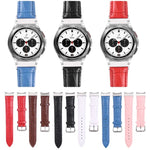 Slub Texture Leather Watch Band, For Samsung Galaxy Watch4 40mm/44mm