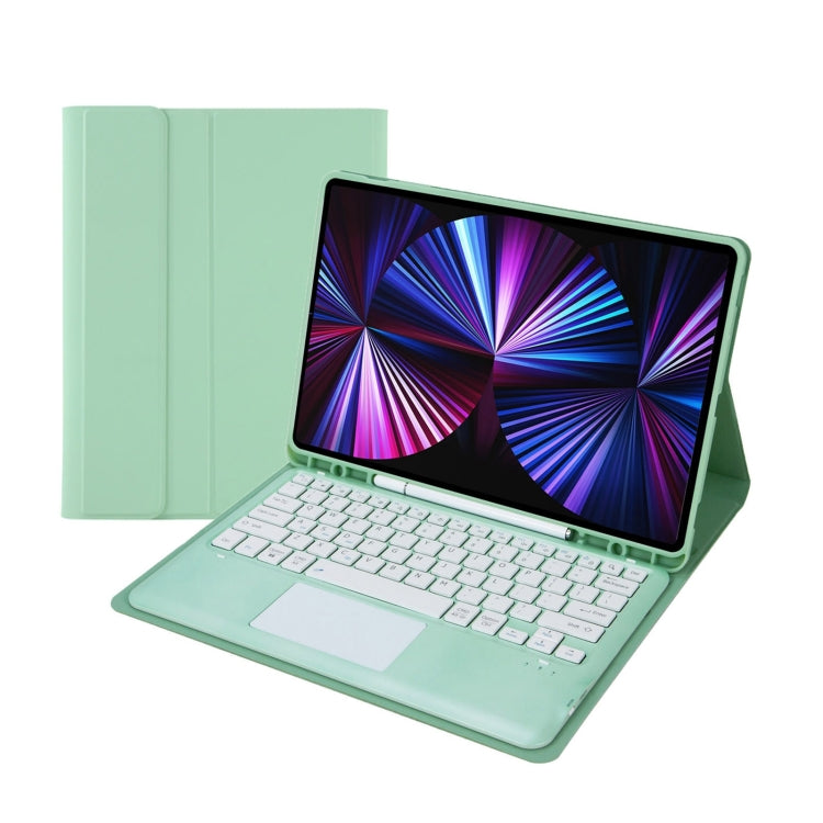 T12B-A Detachable Touch Pad Bluetooth Keyboard Leather Tablet Case, For iPad Air 13 2025 / 2024 / Pro 12.9 inch 2021/2020/2018