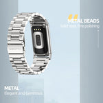 Mijobs Stainless Steel Metal Watch Band, For Fitbit Charge5