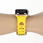 Hollow Silicone Watch Band For Apple Watch Series, 7 41mm / 6&SE&5&4 40mm / 3&2&1 38mm, 7 45mm / 6&SE&5&4 44mm / 3&2&1 42mm