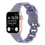Hollow Silicone Watch Band For Apple Watch Series, 7 41mm / 6&SE&5&4 40mm / 3&2&1 38mm, 7 45mm / 6&SE&5&4 44mm / 3&2&1 42mm