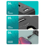 D2 15W Max 6 in 1 Multifunction Fast Wireless Charger Holder