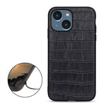 Crocodile Texture Genuine Leather Phone Case, For iPhone 14, For iPhone 14 Plus, For iPhone 14 Pro, For iPhone 14 Pro Max