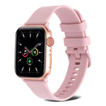 Plain Weave Silicone Watch Band For Apple Watch Series, 7 41mm / 6&SE&5&4 40mm / 3&2&1 38mm, 7 45mm / 6&SE&5&4 44mm / 3&2&1 42mm