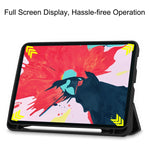 Custer Pattern TPU Smart Tablet Holster with Sleep Function & Tri-Fold Bracket & Pen Slot, For iPad Pro 11 inch 2020
