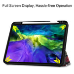Painted TPU Smart Tablet Holster With Sleep Function & Tri-Fold Bracket & Pen Slot, For iPad Pro 11 inch 2020