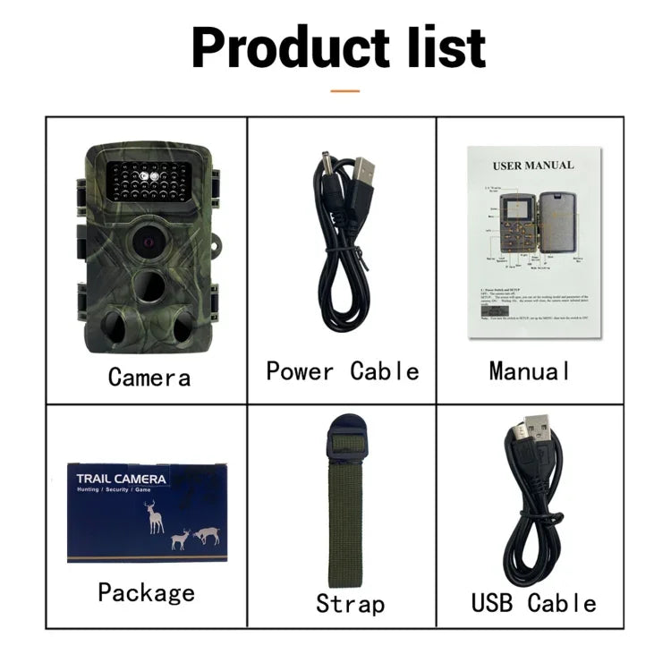 PR3000 2 Inch LCD Screen Infrared Night Vision Wildlife Hunting Trail Camera, PR3000