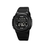 SKMEI 1821 Stainless Steel Buckle Silicone Strap Electronic Watch
