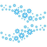 2 PCS/Set D-483 Flower Pattern Car Modified Decorative Sticker, D-483