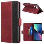 Stitching Magnetic RFID Leather Case, For iPhone 14 Pro Max, For iPhone 14 Pro, For iPhone 14, For iPhone 14 Plus
