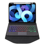Z11B-AS Pen Slot Touchpad Backlight Bluetooth Keyboard Leather Tablet Case, For iPad Pro 11 2021/2020/2018, For iPad Air 11 2025 / 2024 / Air 5 / Air 4, For iPad 10.2 2021/2020/2019