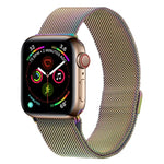 Milanese Stainless Steel Watch Band For Apple Watch Series, 7 45mm / 6&SE&5&4 44mm / 3&2&1 42mm, 7 41mm / 6&SE&5&4 40mm / 3&2&1 38mm